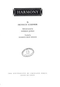 Schenker Heinrich - Harmony - Instrument part - first page